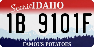 ID license plate 1B9101F