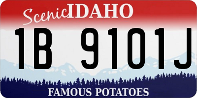 ID license plate 1B9101J