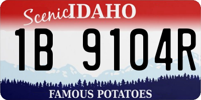 ID license plate 1B9104R