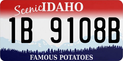 ID license plate 1B9108B