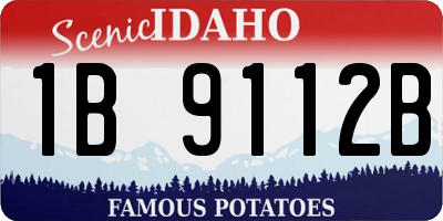 ID license plate 1B9112B
