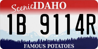 ID license plate 1B9114R