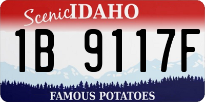 ID license plate 1B9117F