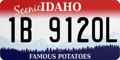 ID license plate 1B9120L