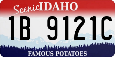 ID license plate 1B9121C