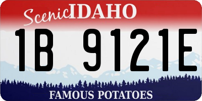ID license plate 1B9121E