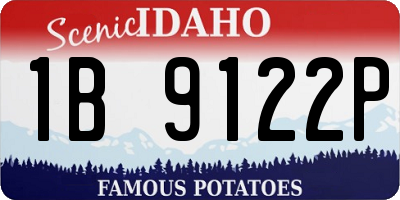 ID license plate 1B9122P