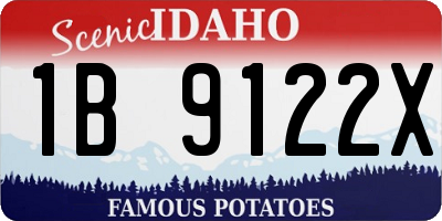ID license plate 1B9122X