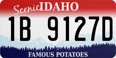 ID license plate 1B9127D