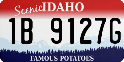 ID license plate 1B9127G