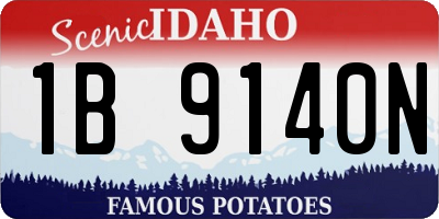 ID license plate 1B9140N