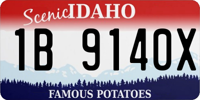 ID license plate 1B9140X