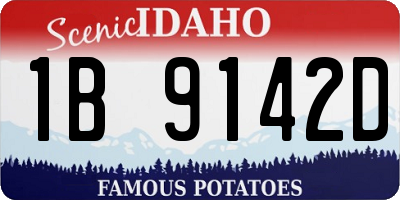 ID license plate 1B9142D