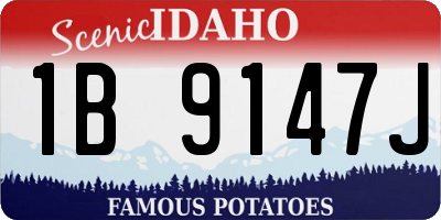 ID license plate 1B9147J