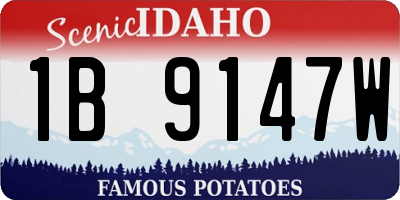 ID license plate 1B9147W