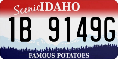 ID license plate 1B9149G