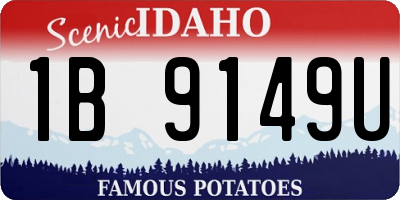 ID license plate 1B9149U