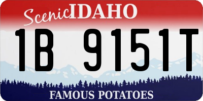 ID license plate 1B9151T