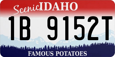 ID license plate 1B9152T