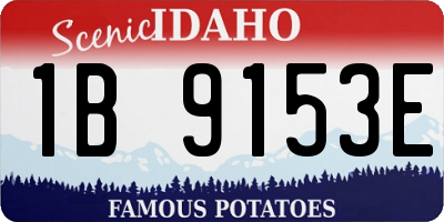 ID license plate 1B9153E