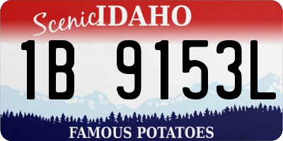 ID license plate 1B9153L