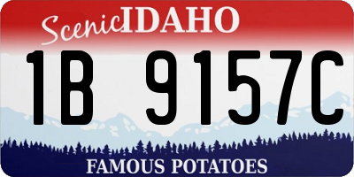 ID license plate 1B9157C