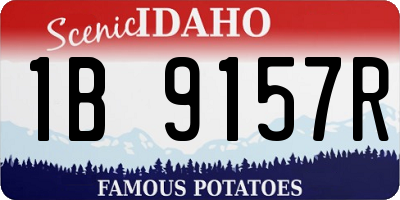 ID license plate 1B9157R
