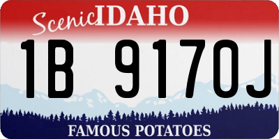 ID license plate 1B9170J