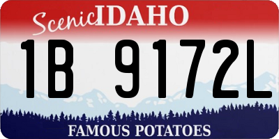 ID license plate 1B9172L