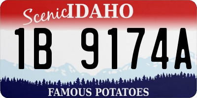 ID license plate 1B9174A