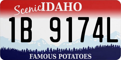 ID license plate 1B9174L