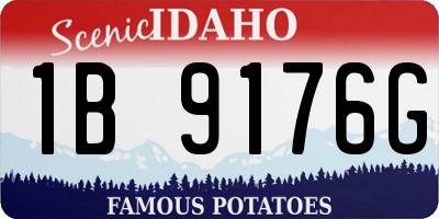 ID license plate 1B9176G
