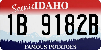ID license plate 1B9182B