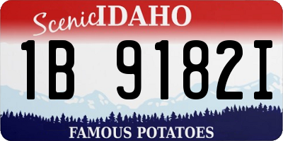 ID license plate 1B9182I