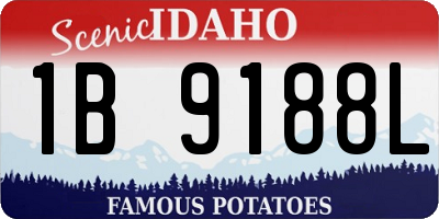 ID license plate 1B9188L