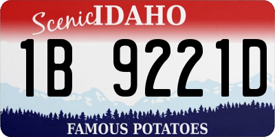 ID license plate 1B9221D