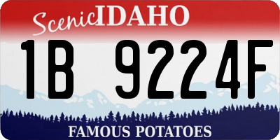 ID license plate 1B9224F