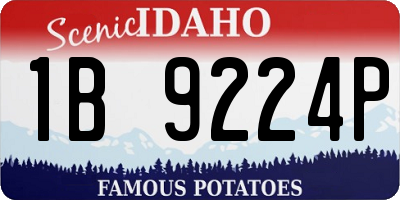 ID license plate 1B9224P