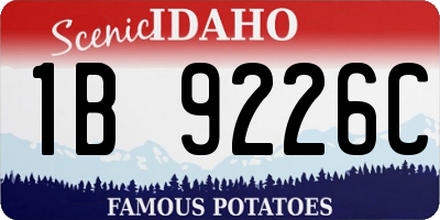 ID license plate 1B9226C