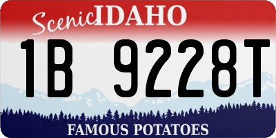 ID license plate 1B9228T