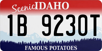 ID license plate 1B9230T