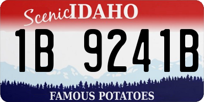 ID license plate 1B9241B