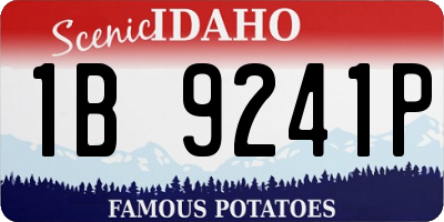 ID license plate 1B9241P