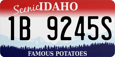 ID license plate 1B9245S