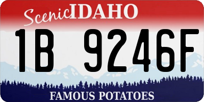 ID license plate 1B9246F