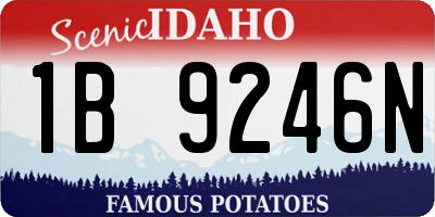 ID license plate 1B9246N