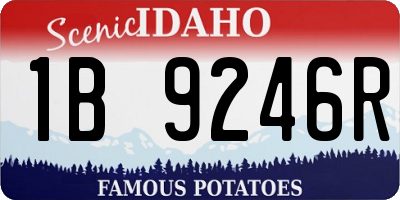 ID license plate 1B9246R