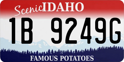ID license plate 1B9249G