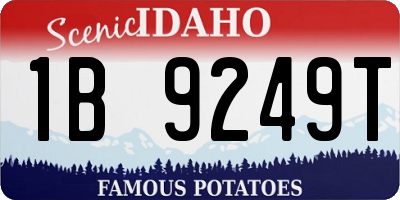 ID license plate 1B9249T