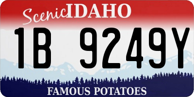 ID license plate 1B9249Y